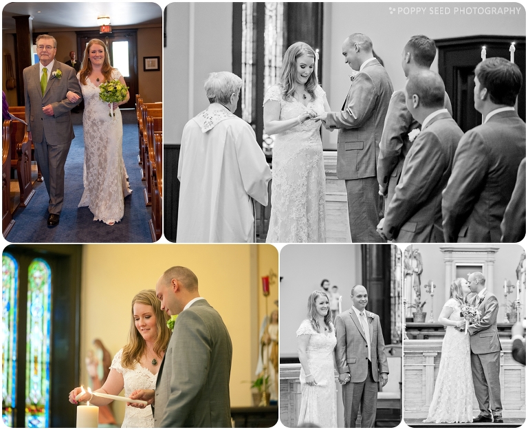 Wedding Couple Wedding Ceremony, Minneapolis, Minnesota, Rings, Kiss