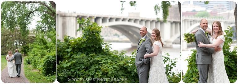 St. Anthony Main Wedding Couple Portraits, Minneapolis, Minnesota