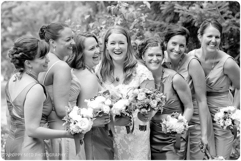 Minneapolis Wedding Portrait of Bride and her bridesmaids
